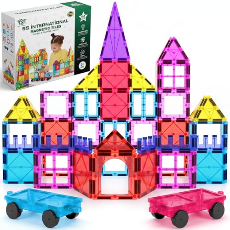 Magnetic Building Tiles Set 100Pcs - Magnetische Bausteine Set mit 100 Teilen