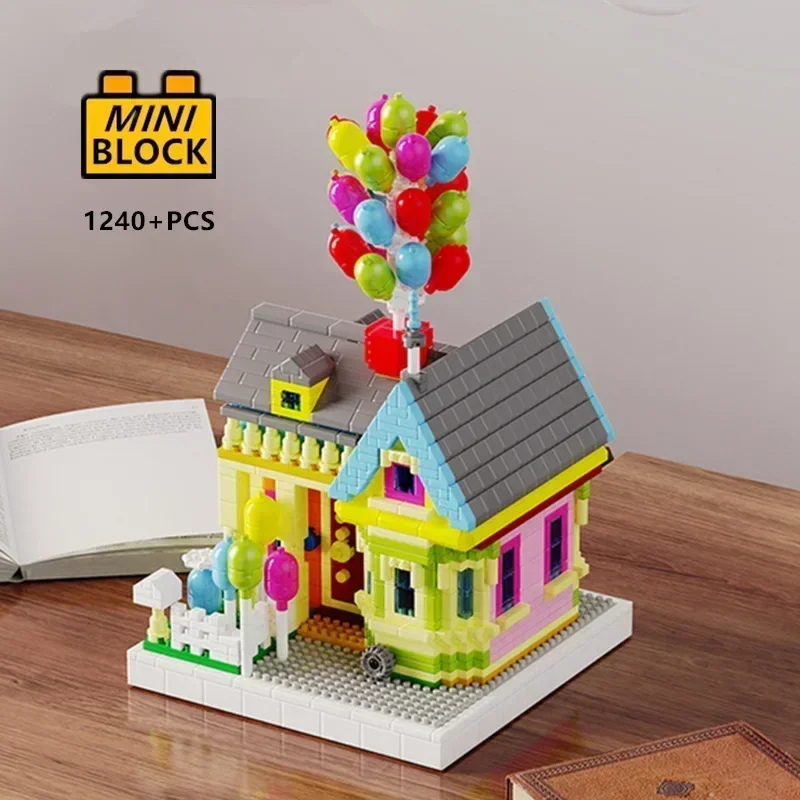 Building Blocks - Micro-Mini-Block Ballon-Flughaus Freunde Straßenansicht Modellbausatz Bausteine