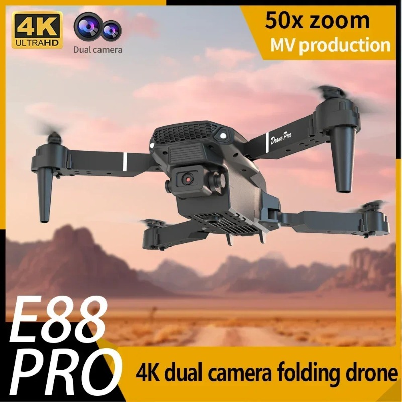 Fpv Brushless Rc Drone 4K - E88 Mini-Drohne mit 4K HD-Kamera, WiFi