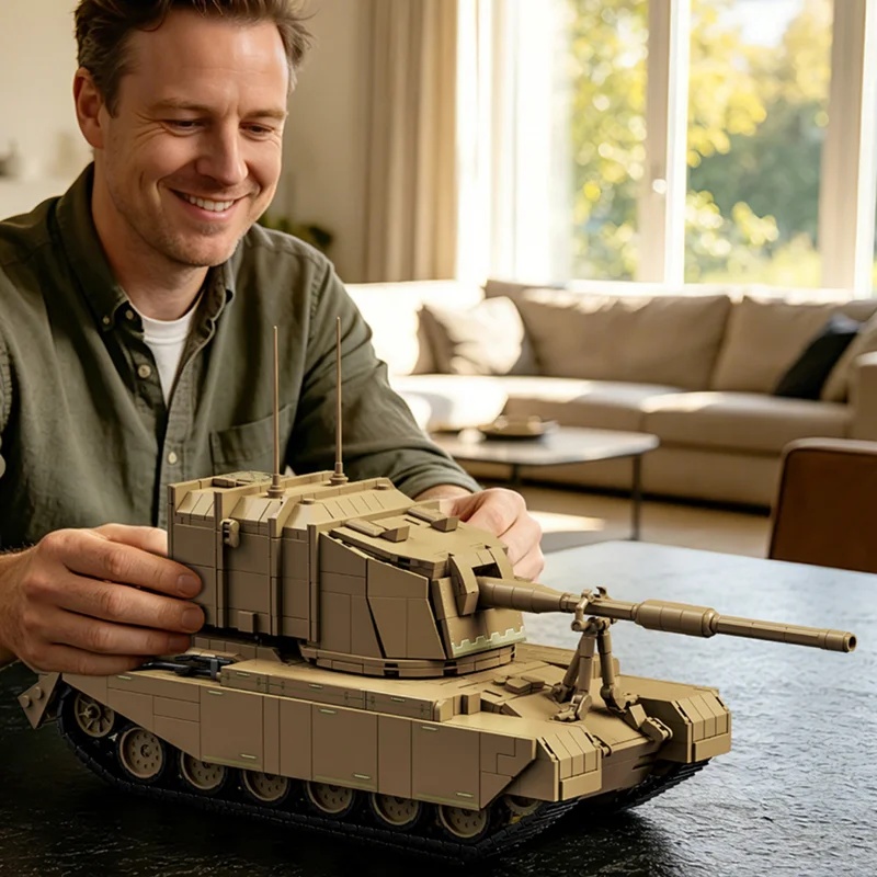 Lego Compatible Military Tank - 2080 Teile Britisches FV4005 Schweres Panzerabwehrgeschütz