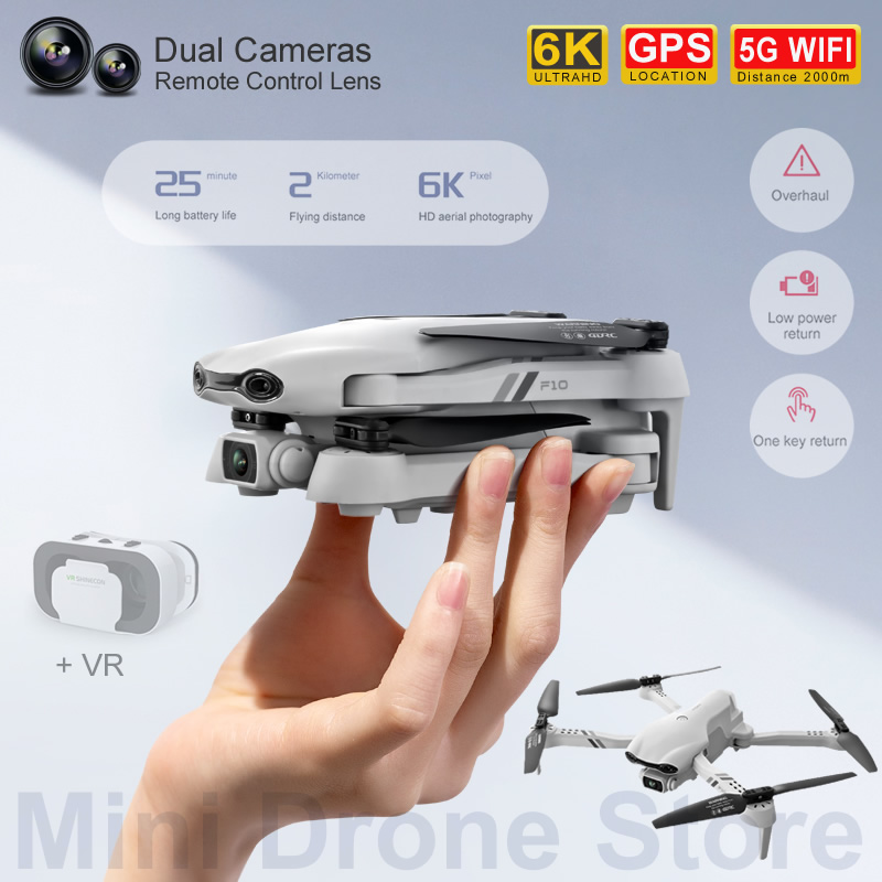 Fpv Brushless Rc Drone 4K - F10 RC Hubschrauber Geschenk GPS Drohne