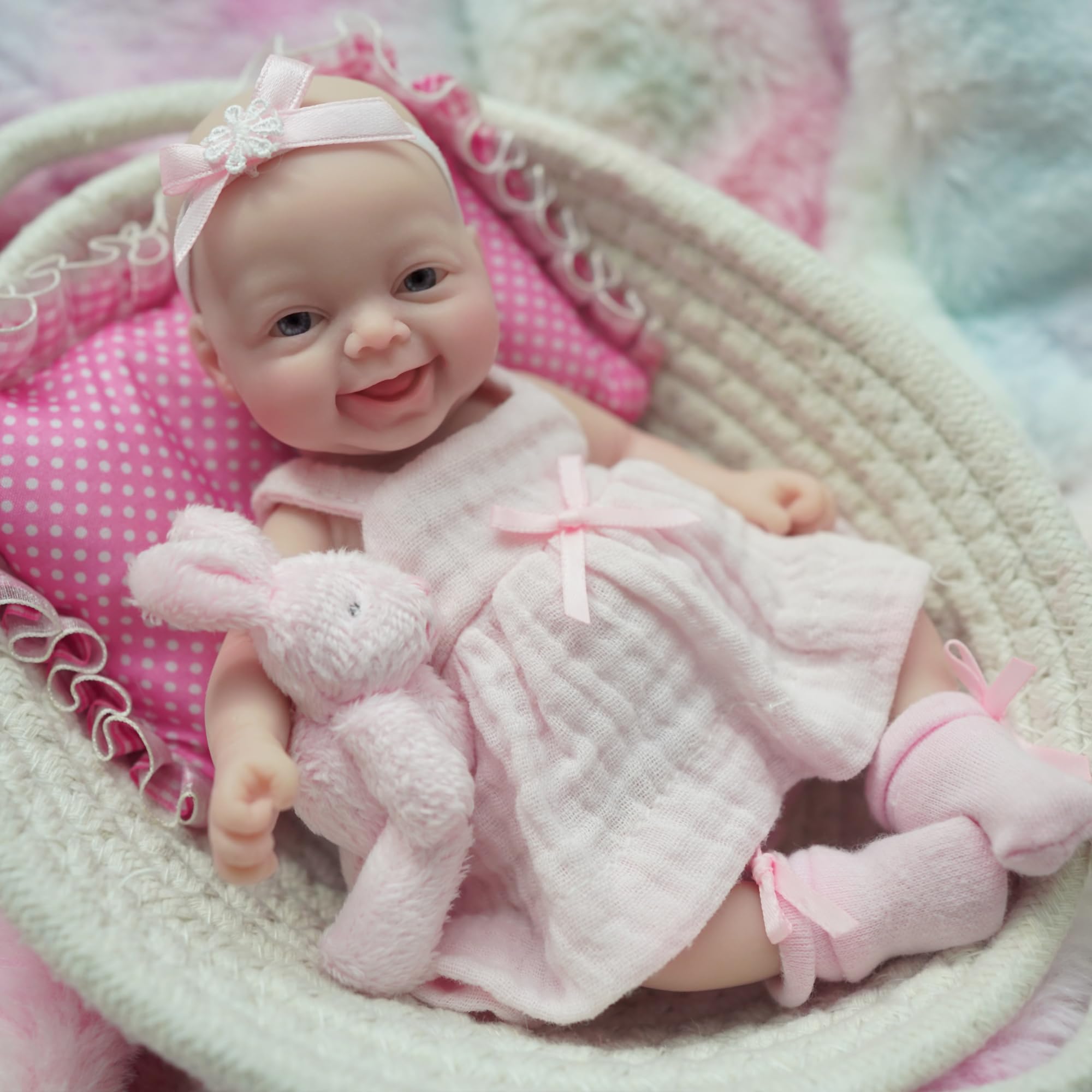 7 Zoll Miniatur-Silikon-Vollkö – Reborn Baby Doll Silicone Realistic Bewertung und Preis
