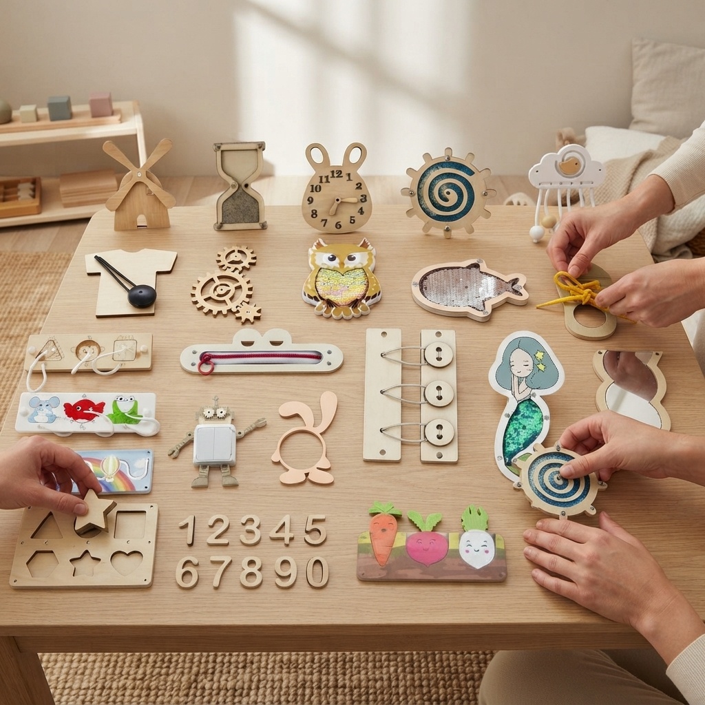Beliebtes Montessori-Holzpuzzl – Montessori Wooden Busy Board Toddler Bewertung und Preis