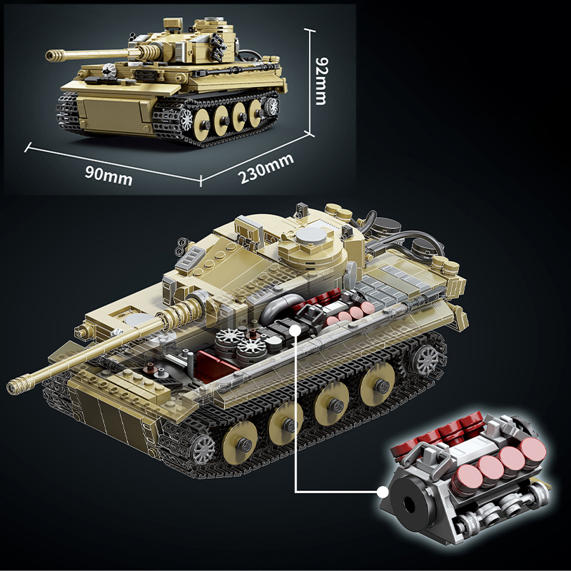 Militär 1000-teiliger Deutsche – Lego Compatible Military Tank Bewertung und Preis