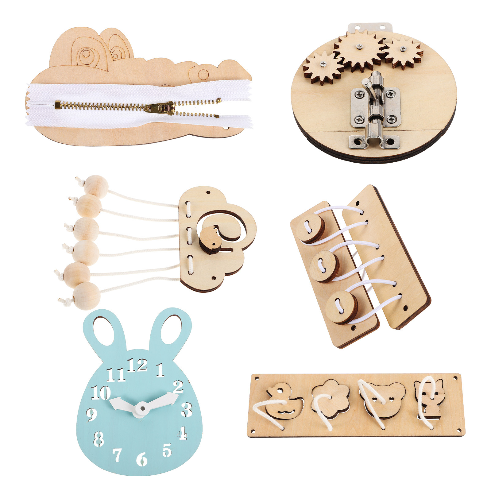 6-teiliges Montessori Früherzi – Montessori Wooden Busy Board Toddler Bewertung und Preis