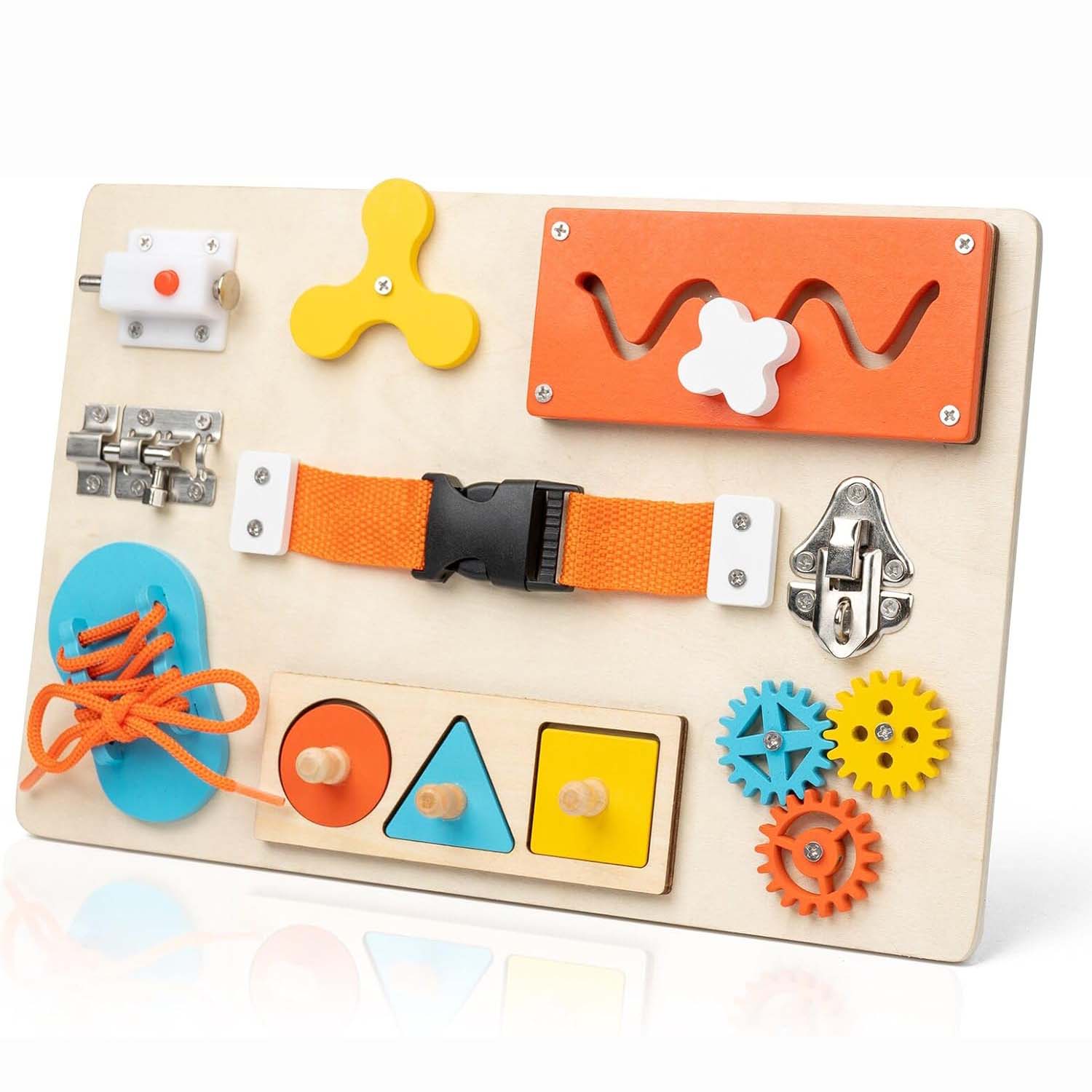 Montessori-Arbeitsbrett für Kl – Montessori Wooden Busy Board Toddler Bewertung und Preis