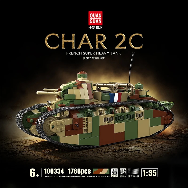 Französischer Char 2c Supersch – Lego Compatible Military Tank Bewertung und Preis