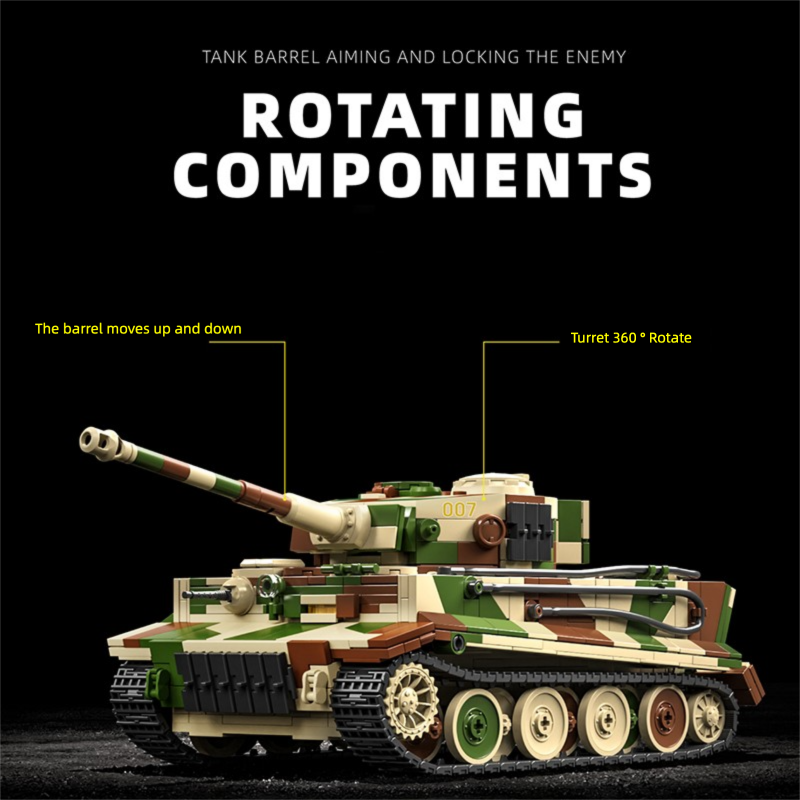 1:28 Deutscher Tiger-Panzer Ba – Lego Compatible Military Tank Bewertung und Preis