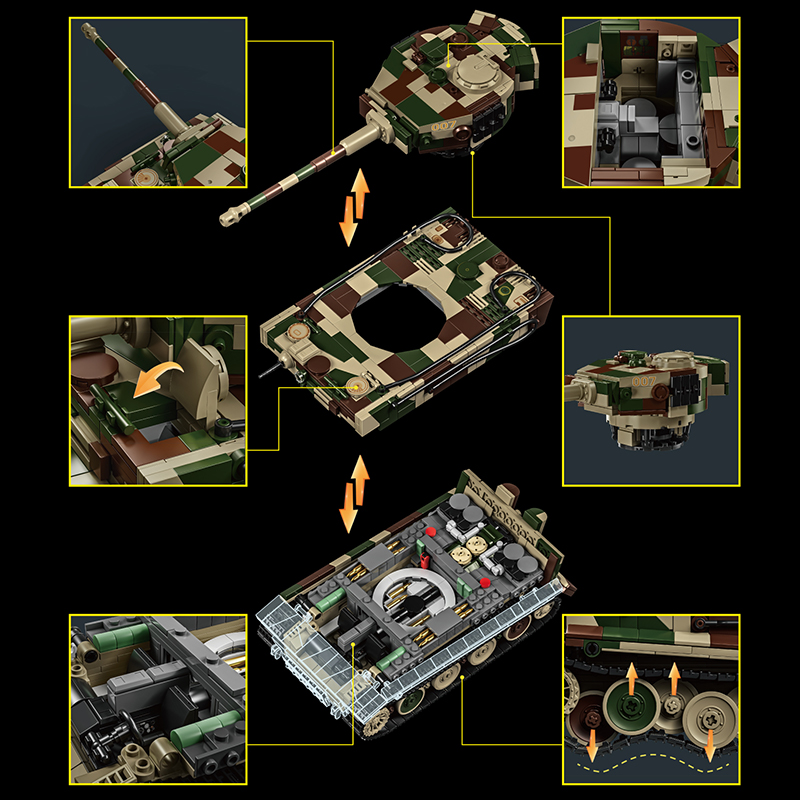 1:28 Deutscher Tiger-Panzer Ba – Lego Compatible Military Tank Bewertung und Preis